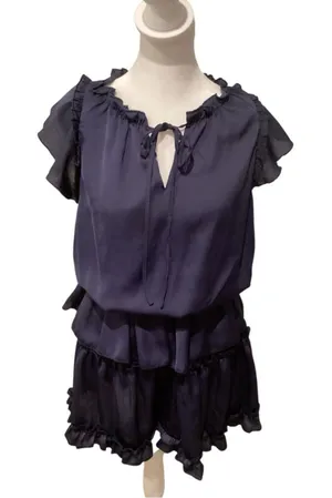 Elegant Navy Mini Dress Blue Size M thumbnail 1