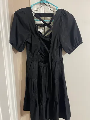 Boutique Tie Dress Black Size M thumbnail 2