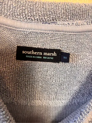 Southern Marsh Women’s Sweatshirt Terry Knit Logo Pullover Crewneck Oversized XS thumbnail 3