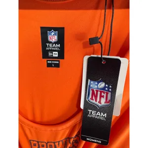 New Era Women's L Orange Long Sleeve Crop Top Cleveland Browns NFL Football thumbnail 7