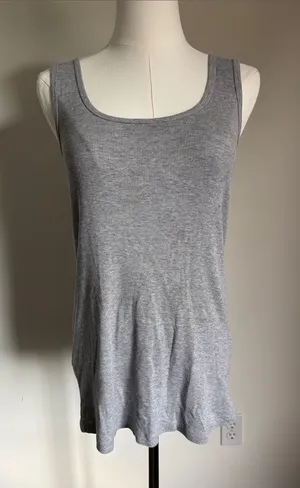 Motherhood Maternity Light Gray Ribbed Maternity Tank thumbnail 1