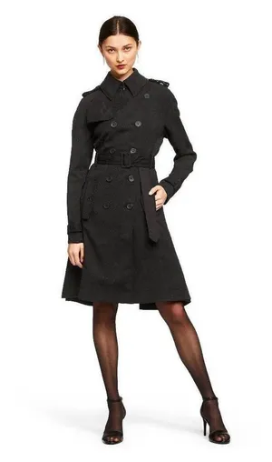 Altuzarra x Target • Black Snakeskin Pattern Trench Coat thumbnail 10