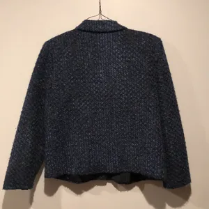 Vintage Requirements Tweed Chenille Dark Blue Blazer thumbnail 5