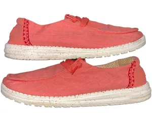 Hey Dude Wendy Shoes Inca Poppy Red Slip On Women’s 8 Canvas Comfort Embroidered thumbnail 1
