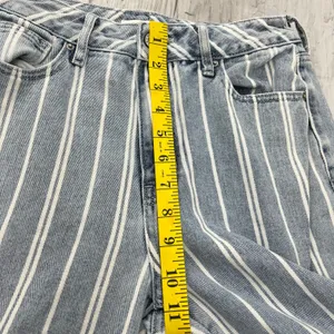 PacSun Blue White Stripe High Rise Slim Fit Cotton Mom Jeans 27 thumbnail 10