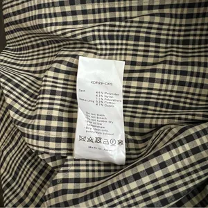 New Sayaka Davis Off Shoulder Cream Black Check Plaid Puff Sleeve Dress 2 NWT thumbnail 5