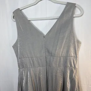 Midnight Velvet Silver Sleeveless MIDI Dress Preowned Size 12 thumbnail 12