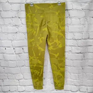 Gym Shark Adapt Leggings Women's XL Green Camo Jacquard High Waist Butt Scrunch thumbnail 2