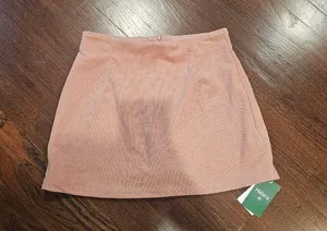 High Waisted Invisible Zipper 2-in-1 A Line Mini Corduroy Casual Skirt thumbnail 7