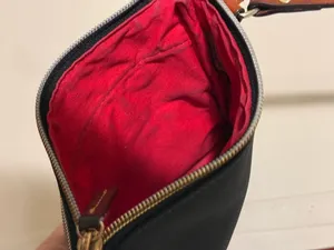 Dooney & Bourke Black Nylon Crossbody with Brown Leather Trim and Gold Hardware thumbnail 12