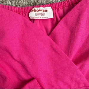 Showpo. Women's Pink‎ Ruffle Mini dress with Balloon Puff Sleeves size 2 thumbnail 4
