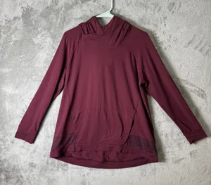 Lululemon Starting Place Hoodie Garnet Red Purple‎ 10 Athleisure Kangaroo Pocket thumbnail 1