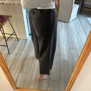 Madewell Black Wide Leg Pull On Pants Elastic Waist Size M thumbnail 4