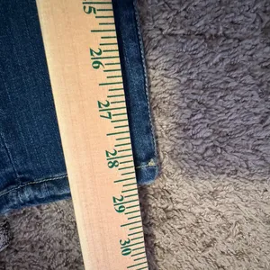 American Eagle distressed Curvy Super High Rise Jeggings‎ dark wash size 4 thumbnail 10