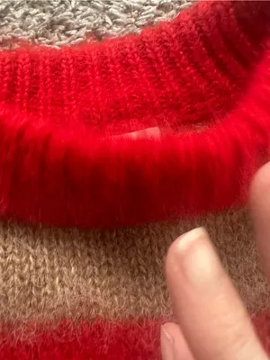a new day Striped Crewneck Sweater in Red, Pink, Cream & Brown thumbnail 4