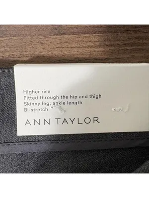 Ann Taylor The Chelsea Gray Trousers Pants Size 8 New with Tags thumbnail 6