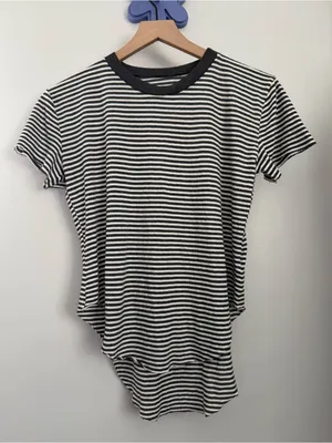 Frank & Eileen XS Theo Perfect Tee Grey White Tee Dolman Relaxed thumbnail 1