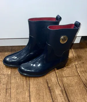 Tommy Hilfiger Kippa Dark Navy Blue Rubber Ankle Rain Boots 7 thumbnail 2