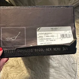 Prada Black Leather Criss-Cross Pointed Flats with Bow – Size 36.5 (Fits Like 7) thumbnail 8