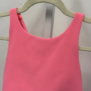 Lululemon Energy Bra High Neck Longline Ribbed Hot Pink W2CKSS Size 8 Athleisure thumbnail 3