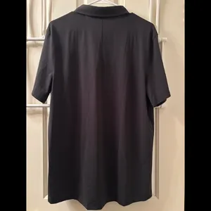 Lululemon Mens Short Sleeve Polo Shirt Black Size Large Approx. Casual Collared thumbnail 2