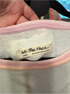 NWOT Free People We The Free You're A Star Tee - Mint Heart Combo - Large thumbnail 9