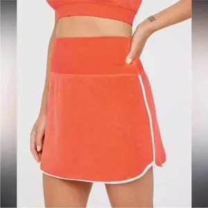 [Aerie] Offline Orange Hole in One Terry Cloth Mini Skort Hidden Shorts Size XL thumbnail 2