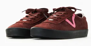 NEW Vans Off The Wall Sport Low Top Sneaker Pop Brown Pink Suede M 7 W 8.5 thumbnail 1