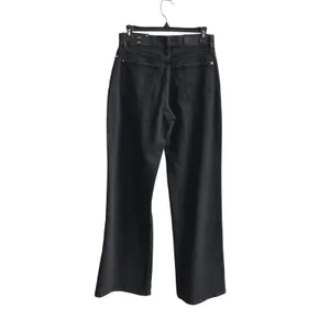 7 For All Mankind Lotta Jeans Womens 26 Black Wide Leg Patch Pocket Seamed Denim thumbnail 6
