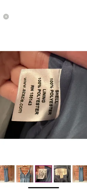 Azazie Lennon Dusty Blue Chiffon Dress thumbnail 6