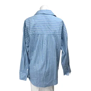 Abercrombie & Fitch Womens Blue Striped Long Sleeve Button Down Shirt Top Size M thumbnail 2