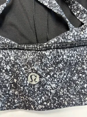 lululemon athletica Black Speckled Free to Be Me Multi-Strap Sports Bra NWOT Sz8 thumbnail 3
