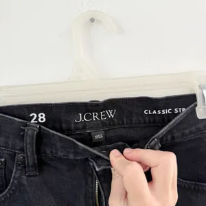 J. Crew Classic Straight Jean in Washed Black Sz 28 thumbnail 4