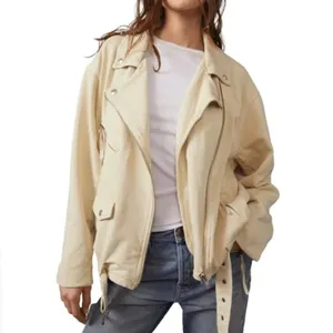 NWOT Free People We The Free Rebel Rebel Knit Moto Jacket Top Oversized Size Med thumbnail 3