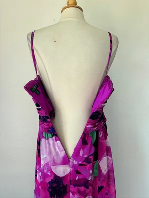 Lauren Ralph Lauren Purple Spaghetti Strap Full Length Evening Dress thumbnail 7