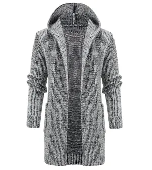 Men Sweater Cardigan Jacket Hoodie Long Sleeve Blouse Sweater Sweatshirt Knit Coat thumbnail 1