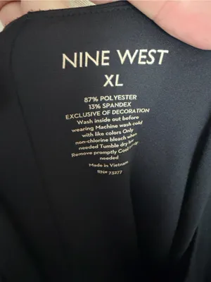 Nine West Little Black Dress Midi Bodycon Ruched Stretchy Lined Party Cocktail thumbnail 7