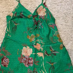 Zara Green silk slip dress thumbnail 2