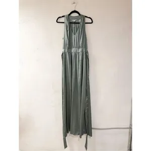 Baltic Born Roma Satin Maxi Dress in Eucalpytus Green Medium thumbnail 2