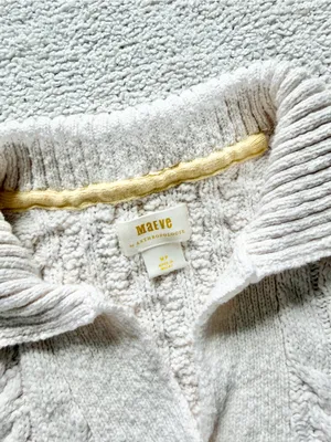Maeve Collared Polo Cable-Knit Sweater Vest Wool Blend thumbnail 8