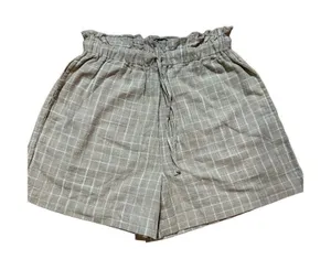 NWT Able Jordan Easy Shorts tan‎ white grid XXS thumbnail 1
