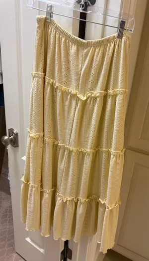Shein Yellow Maxi Skirt thumbnail 1