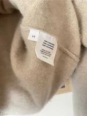 NAADAM Signature Cashmere Cropped Polo Sweater Oatmeal XS thumbnail 5
