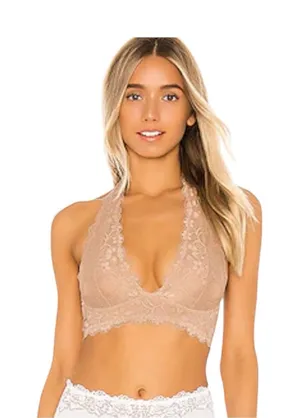 Free People Galloon Lace Halter Bralette Size Medium thumbnail 1