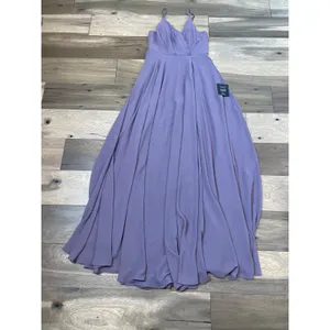 Lulus Long Purple Layered Chiffon Dress Size M New With Tag thumbnail 6