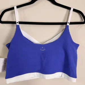 Beyond Yoga Spacedye Outlines Crop Tank Ultramarine Violet White Large NEW thumbnail 2