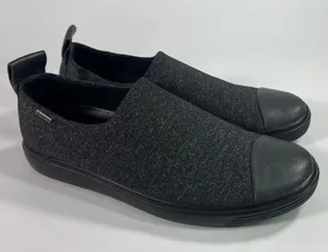 ECCO Soft 7 Gore-Tex Slip On Sneakers Women's US‎ 8 Black Waterproof Extra Width thumbnail 1