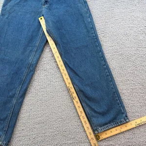 Vintage Eddie Bauer Flannel Lined Jeans 90s High Waisted Blue Denim 27x26 thumbnail 4