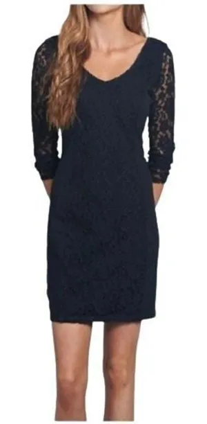 abercrombie and fitch dress Black‎ Dress Lace Sleeves Lace Panel small thumbnail 1