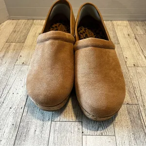 Corkys Footwear Women's All Day Faux Velvet Clogs Camel Cork Platform Size 10M thumbnail 4
